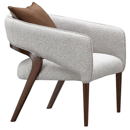 AICO by Michael Amini - Houston Accent Chair - Pebble/Walnut - 9095834-PBL-416 veiw 4