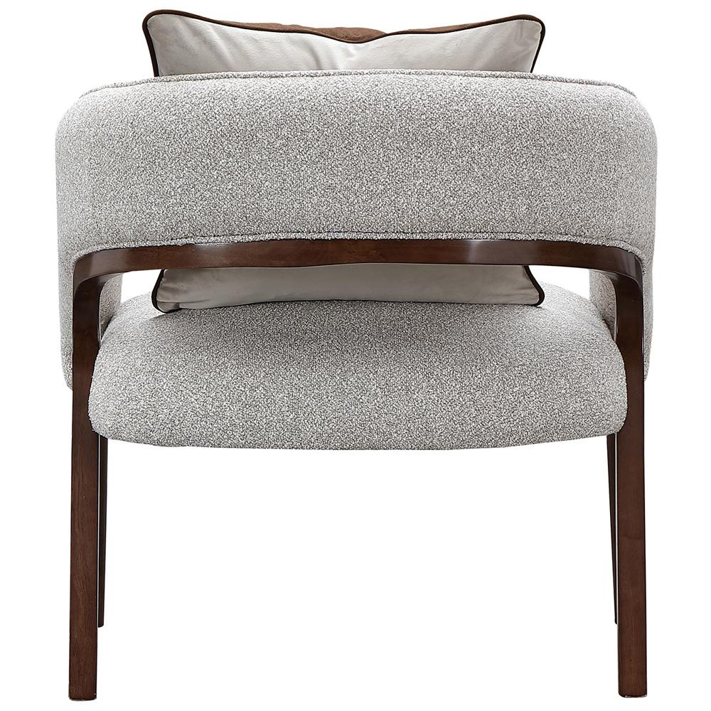 AICO by Michael Amini - Houston Accent Chair - Pebble/Walnut - 9095834-PBL-416 veiw 6