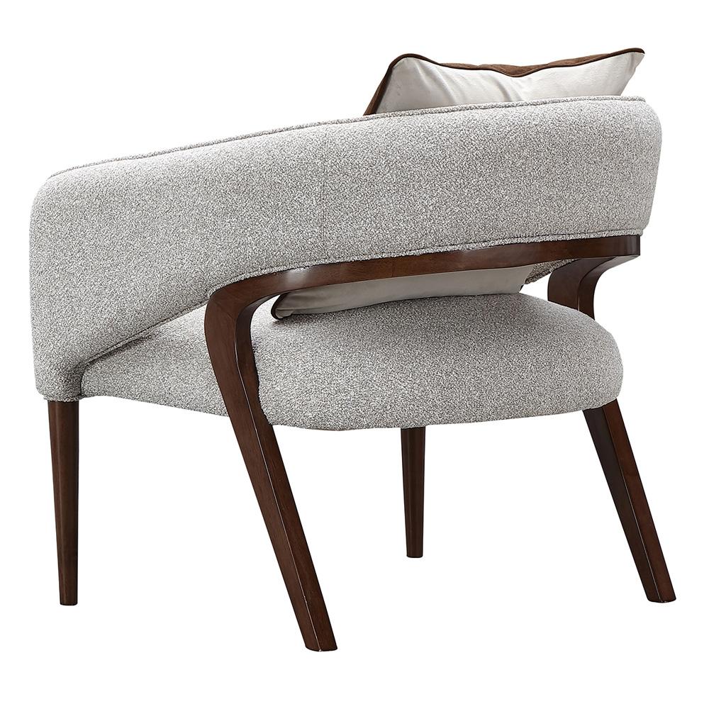 AICO by Michael Amini - Houston Accent Chair - Pebble/Walnut - 9095834-PBL-416 veiw 7