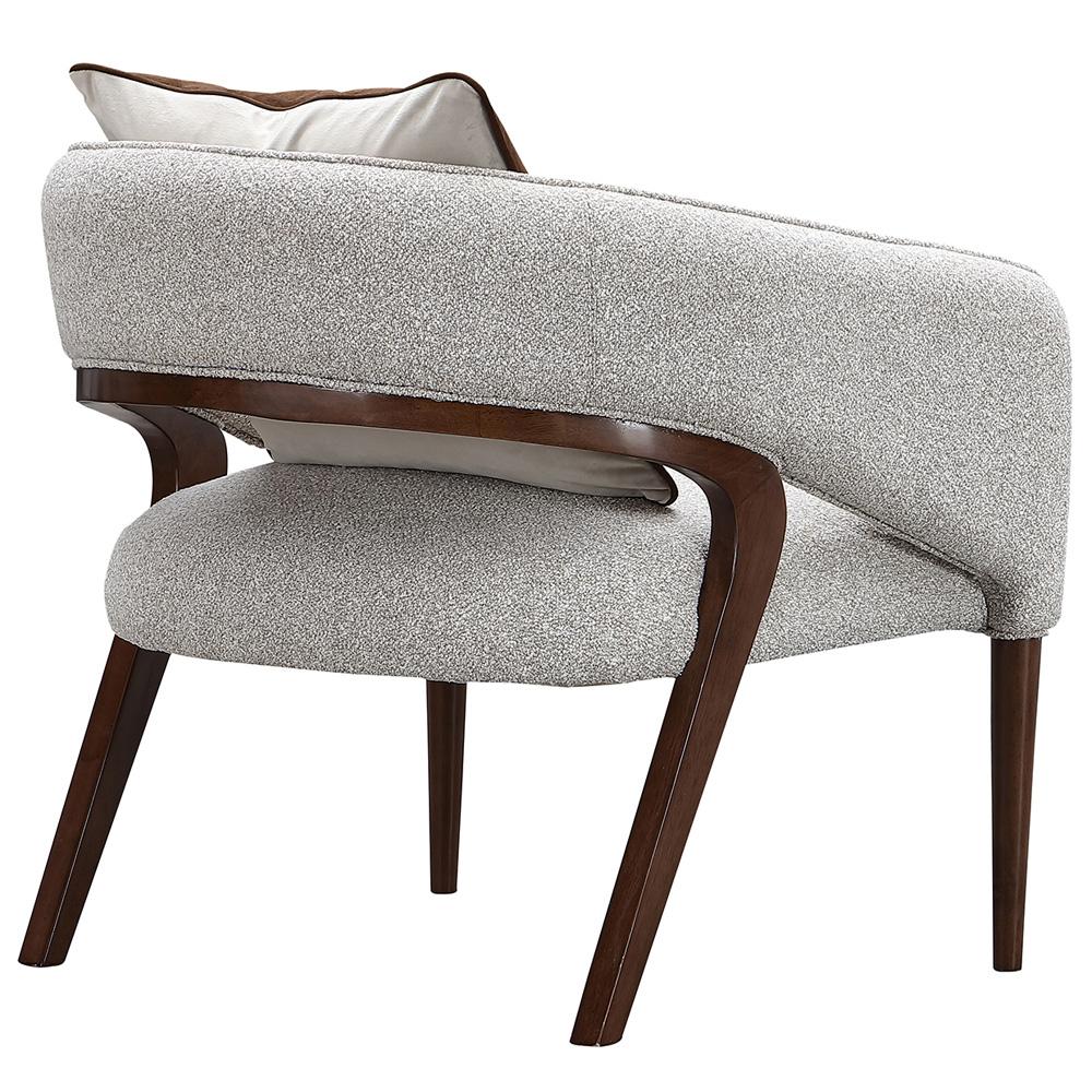AICO by Michael Amini - Houston Accent Chair - Pebble/Walnut - 9095834-PBL-416 veiw 9