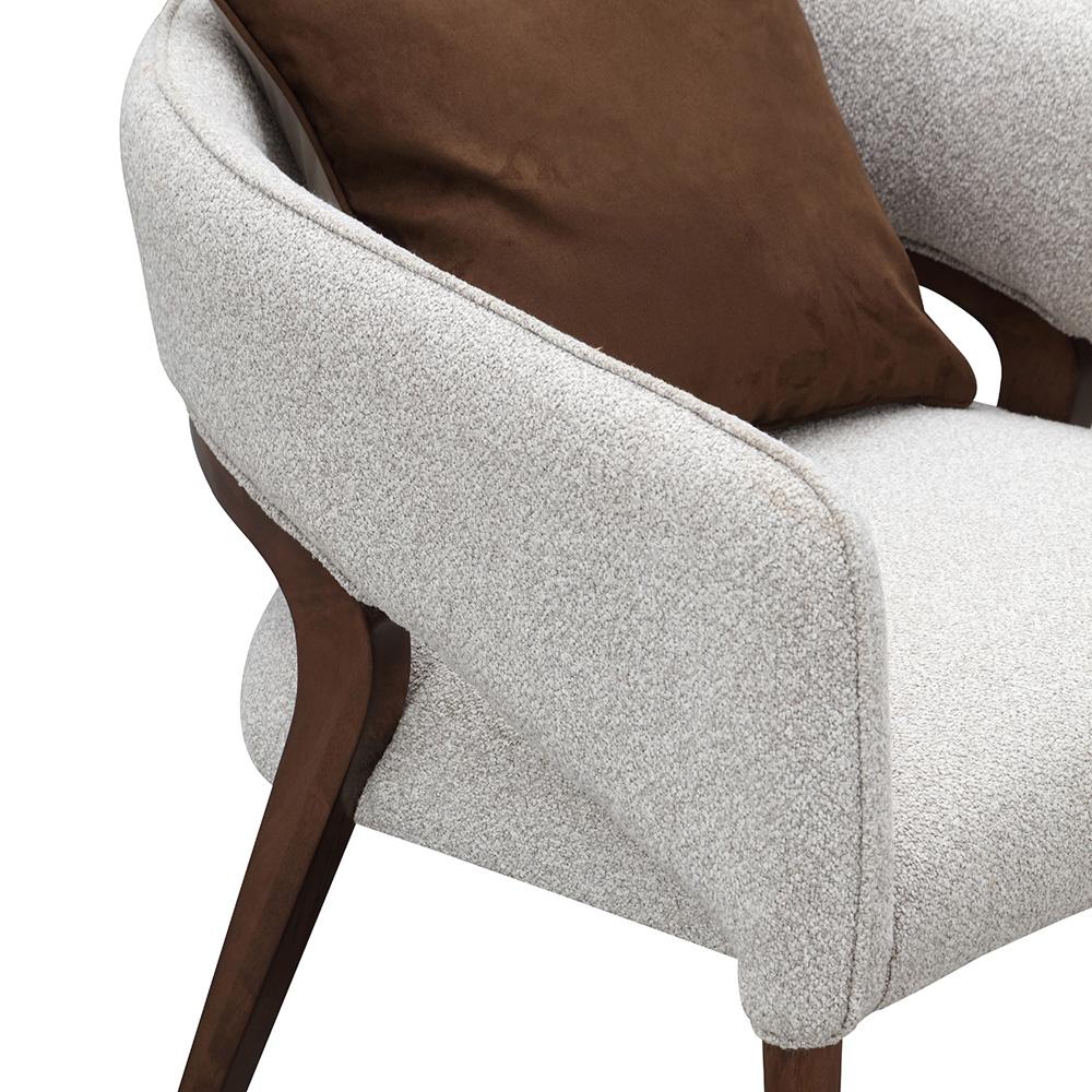 AICO by Michael Amini - Houston Accent Chair - Pebble/Walnut - 9095834-PBL-416 veiw 10