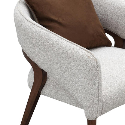 AICO by Michael Amini - Houston Accent Chair - Pebble/Walnut - 9095834-PBL-416 veiw 10