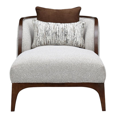 AICO by Michael Amini - Houston Chaise - Pebble/Walnut - 9095842-PBL-416 veiw 3