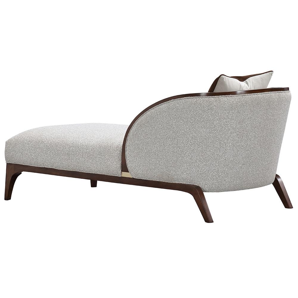 AICO by Michael Amini - Houston Chaise - Pebble/Walnut - 9095842-PBL-416 veiw 5
