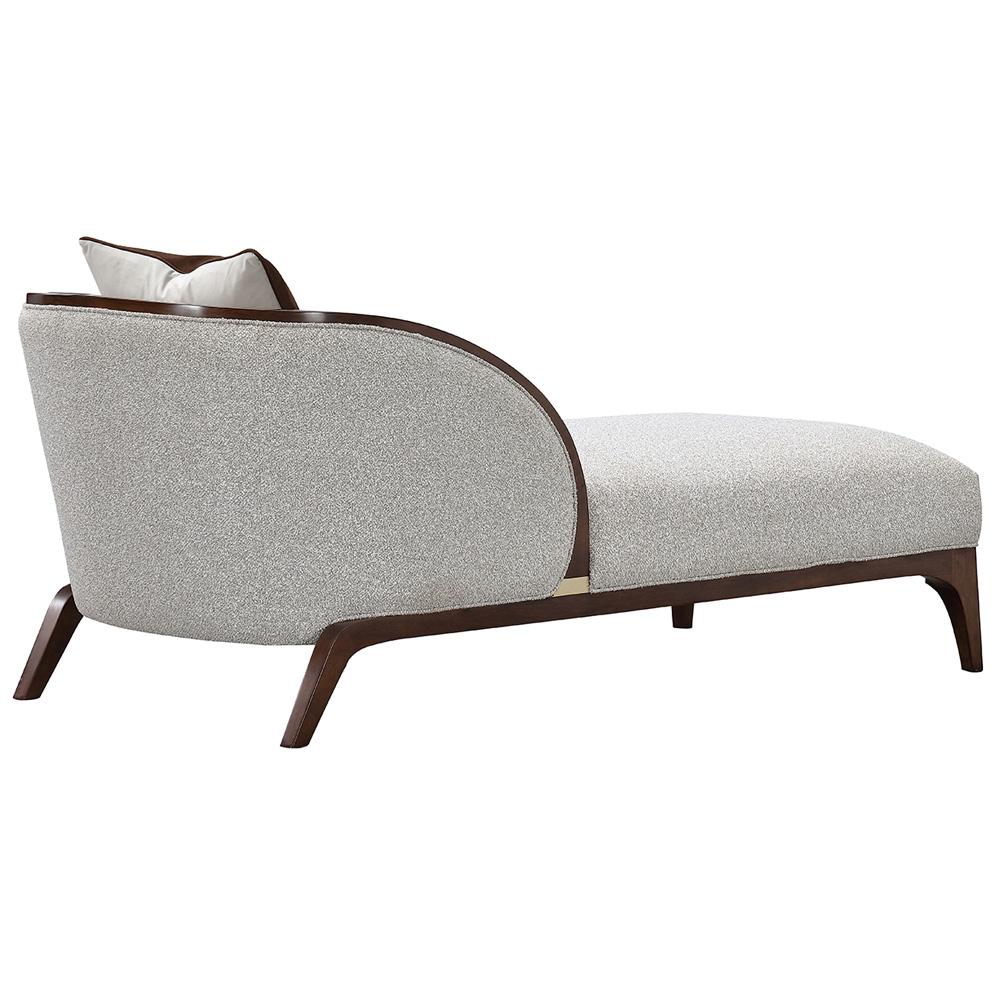AICO by Michael Amini - Houston Chaise - Pebble/Walnut - 9095842-PBL-416 veiw 6
