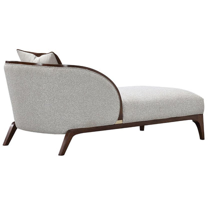 AICO by Michael Amini - Houston Chaise - Pebble/Walnut - 9095842-PBL-416 veiw 6