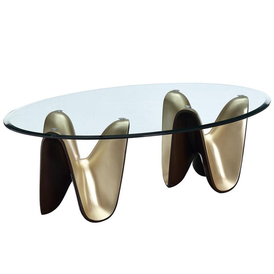 AICO by Michael Amini - Houston Cocktail Table - Brushed Gold - 9095201-816 veiw 2