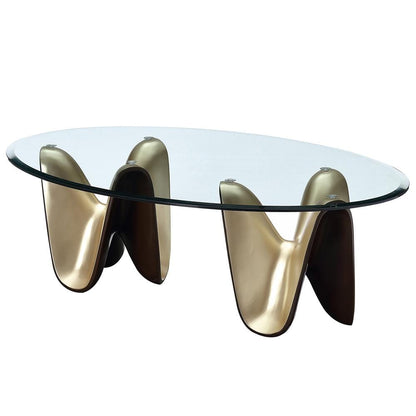 AICO by Michael Amini - Houston Cocktail Table - Brushed Gold - 9095201-816 veiw 3