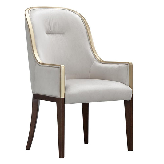 AICO by Michael Amini - Houston Dining Arm Chair - Porcini/Walnut - 9095004A-416 veiw 1
