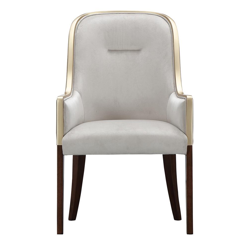 AICO by Michael Amini - Houston Dining Arm Chair - Porcini/Walnut - 9095004A-416 veiw 2