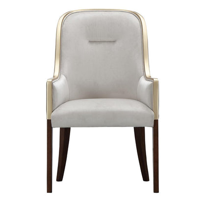 AICO by Michael Amini - Houston Dining Arm Chair - Porcini/Walnut - 9095004A-416 veiw 2