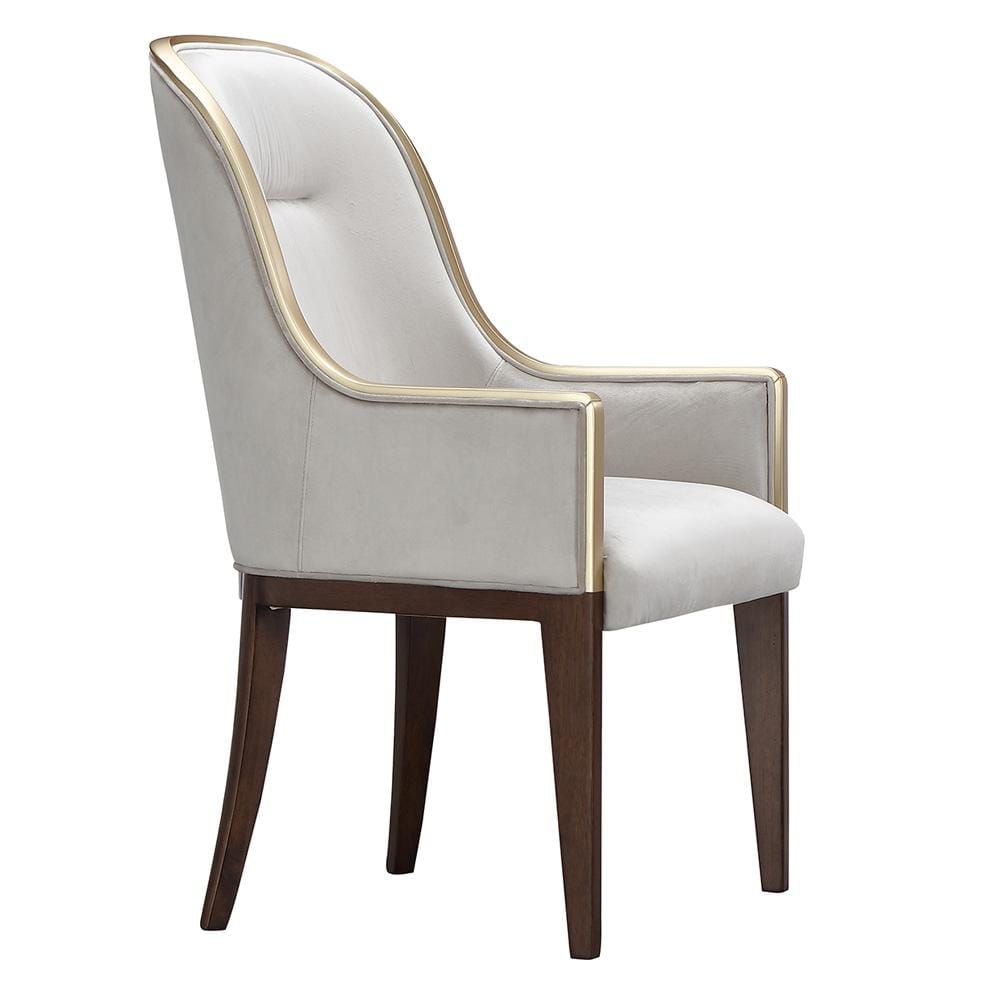 AICO by Michael Amini - Houston Dining Arm Chair - Porcini/Walnut - 9095004A-416 veiw 3