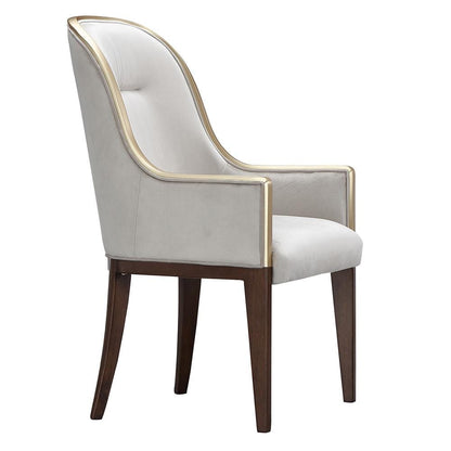 AICO by Michael Amini - Houston Dining Arm Chair - Porcini/Walnut - 9095004A-416 veiw 3