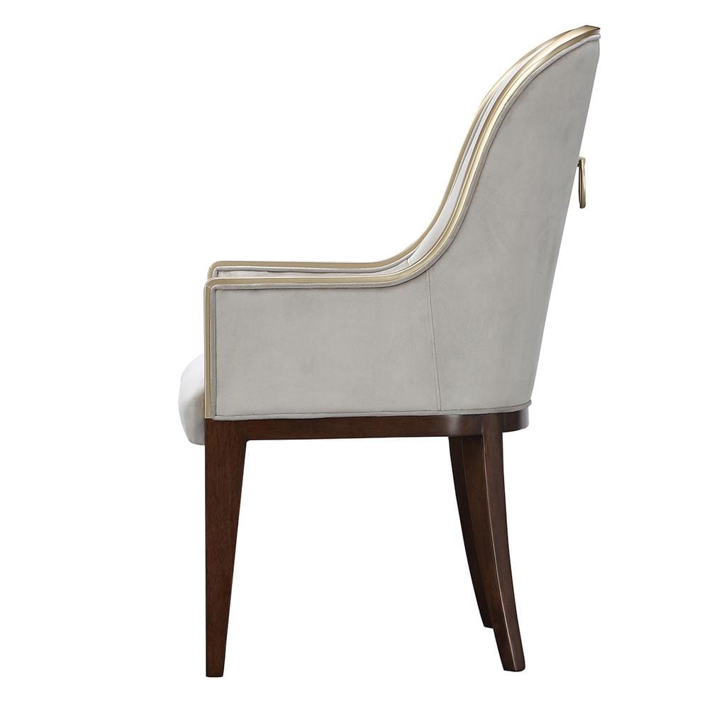 AICO by Michael Amini - Houston Dining Arm Chair - Porcini/Walnut - 9095004A-416 veiw 5
