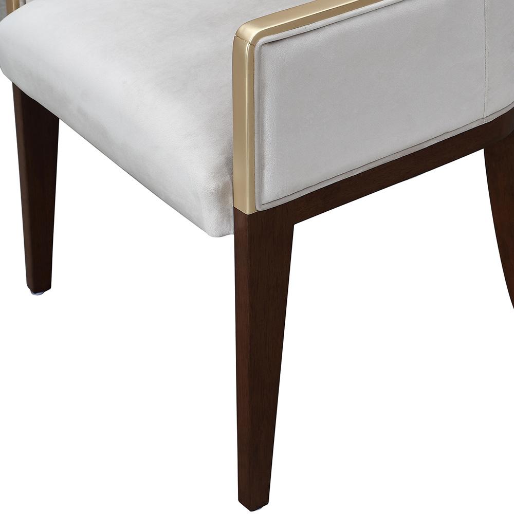 AICO by Michael Amini - Houston Dining Arm Chair - Porcini/Walnut - 9095004A-416 veiw 8