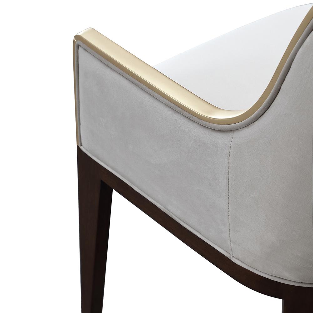 AICO by Michael Amini - Houston Dining Arm Chair - Porcini/Walnut - 9095004A-416 veiw 10