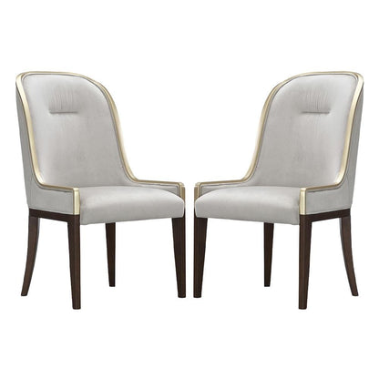 AICO by Michael Amini - Houston Dining Side Chair, Set of 2 - Porcini/Walnut - 9095003A-416 veiw 1