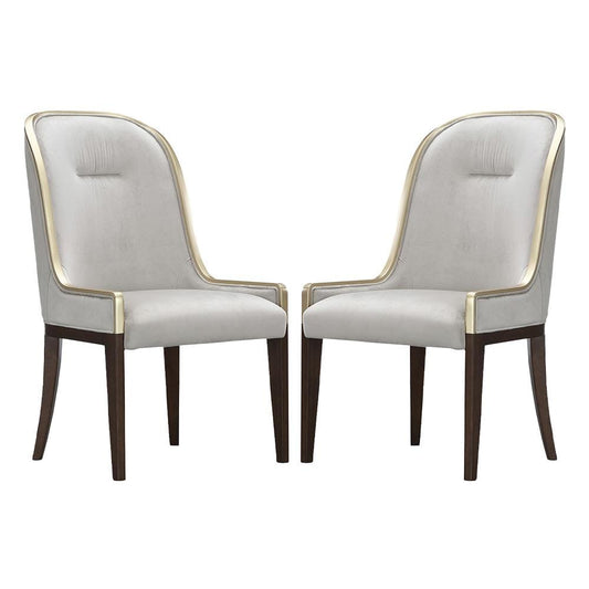 AICO by Michael Amini - Houston Dining Side Chair, Set of 2 - Porcini/Walnut - 9095003A-416 veiw 1