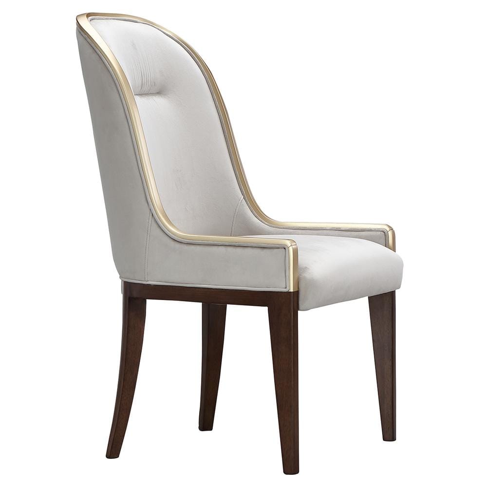 AICO by Michael Amini - Houston Dining Side Chair, Set of 2 - Porcini/Walnut - 9095003A-416 veiw 3