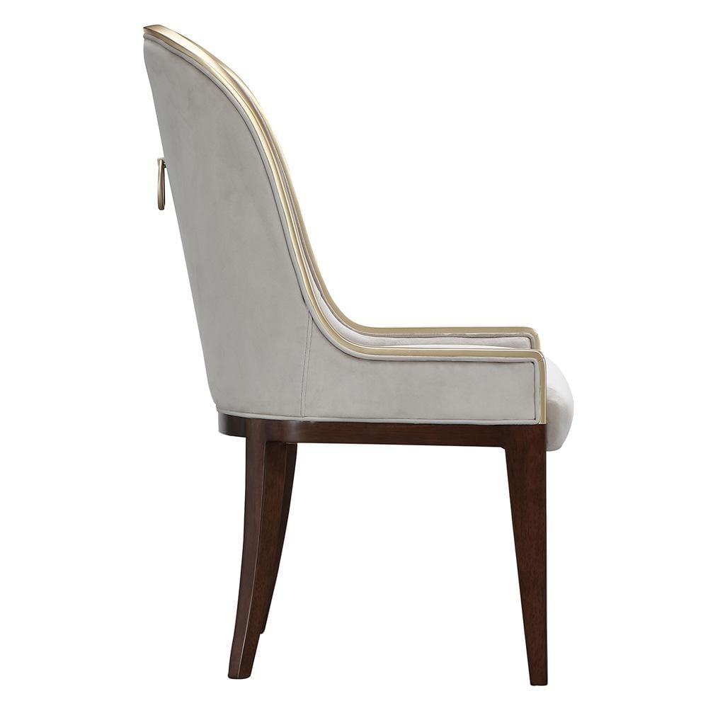 AICO by Michael Amini - Houston Dining Side Chair, Set of 2 - Porcini/Walnut - 9095003A-416 veiw 5