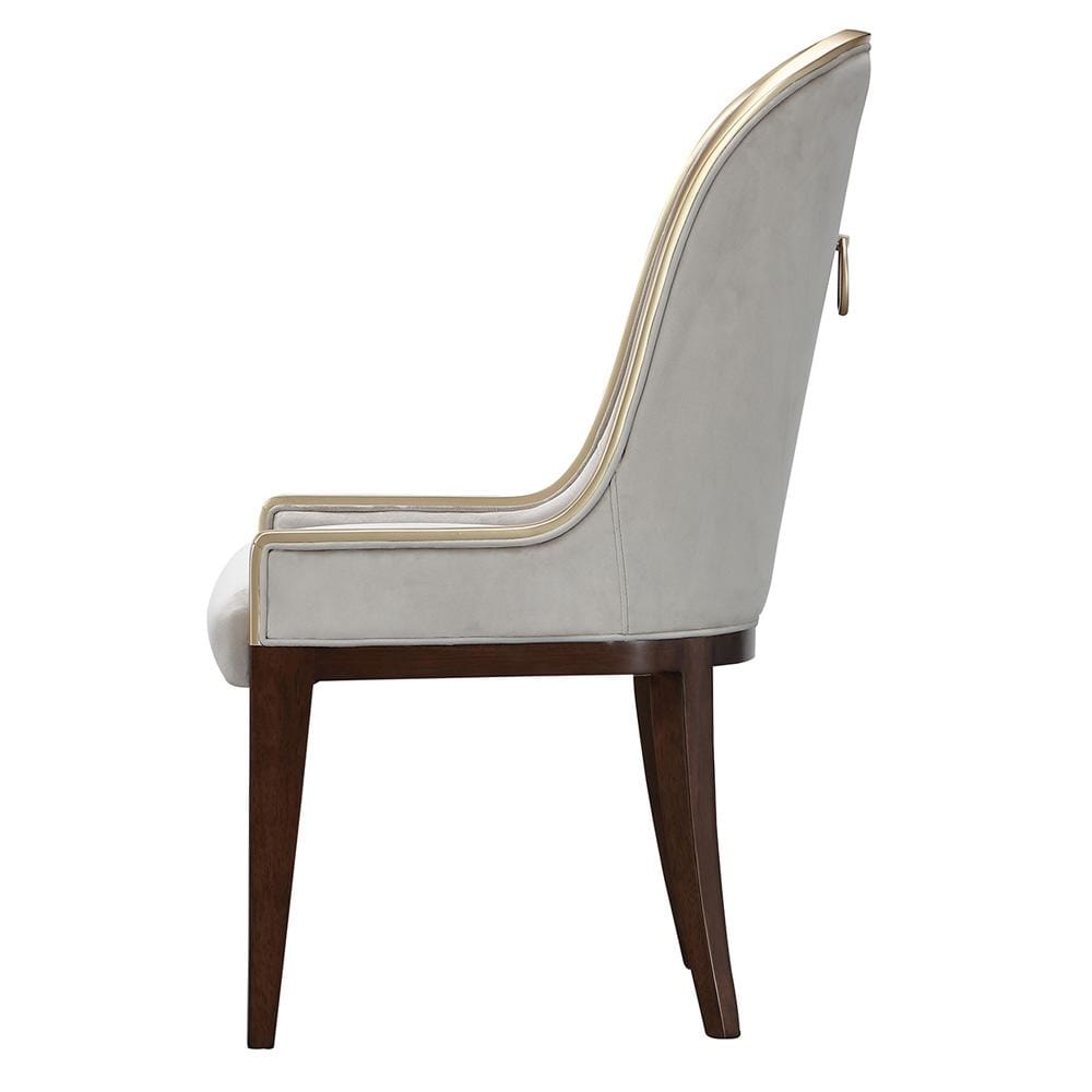 AICO by Michael Amini - Houston Dining Side Chair, Set of 2 - Porcini/Walnut - 9095003A-416 veiw 6