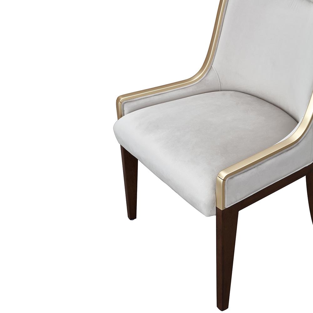 AICO by Michael Amini - Houston Dining Side Chair, Set of 2 - Porcini/Walnut - 9095003A-416 veiw 9
