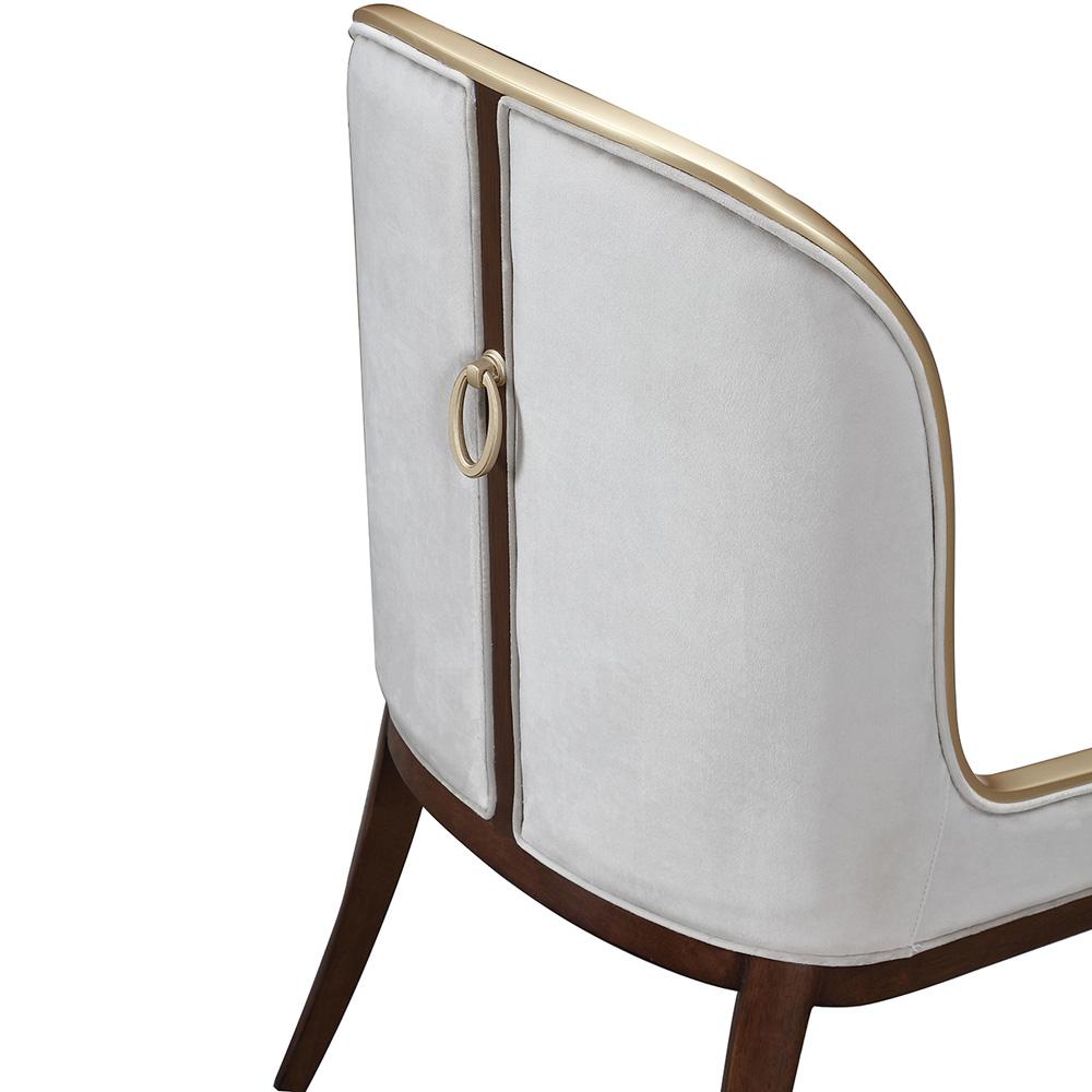 AICO by Michael Amini - Houston Dining Side Chair, Set of 2 - Porcini/Walnut - 9095003A-416 veiw 11