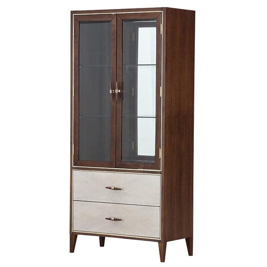 AICO by Michael Amini - Houston Display Cabinet - Walnut - 9095209-416 veiw 1