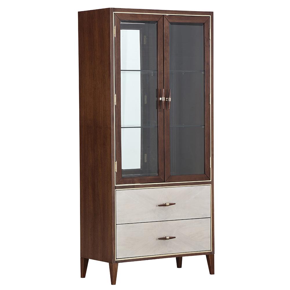 AICO by Michael Amini - Houston Display Cabinet - Walnut - 9095209-416 veiw 2