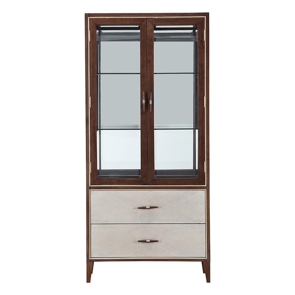 AICO by Michael Amini - Houston Display Cabinet - Walnut - 9095209-416 veiw 3