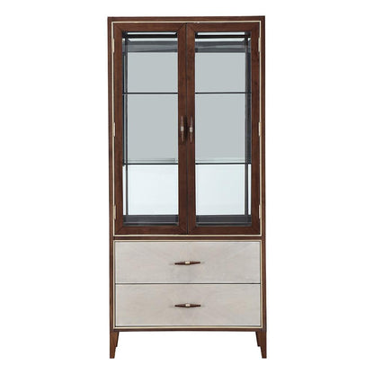 AICO by Michael Amini - Houston Display Cabinet - Walnut - 9095209-416 veiw 3
