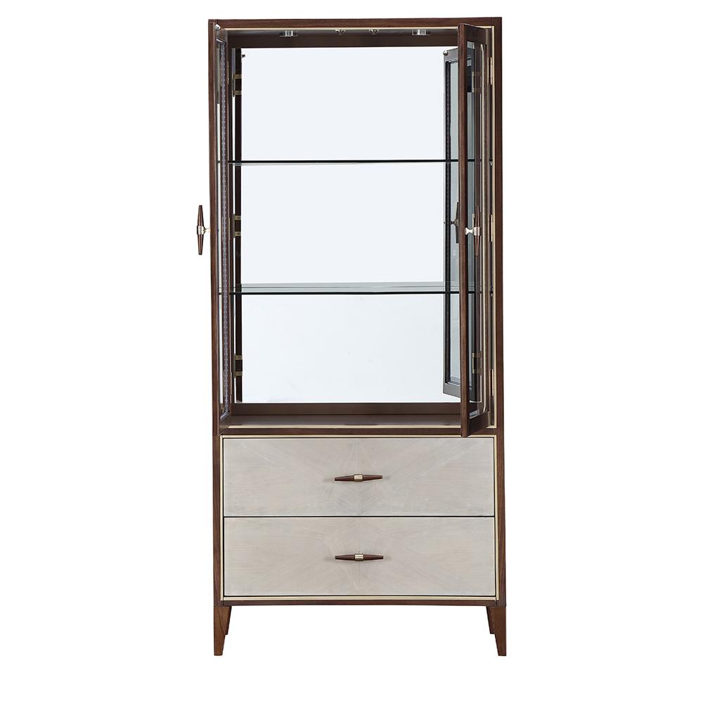 AICO by Michael Amini - Houston Display Cabinet - Walnut - 9095209-416 veiw 4