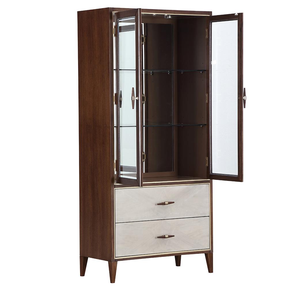 AICO by Michael Amini - Houston Display Cabinet - Walnut - 9095209-416 veiw 5