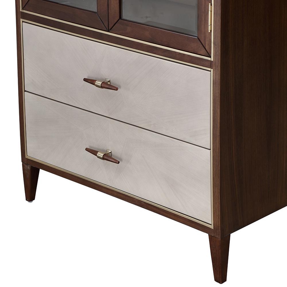 AICO by Michael Amini - Houston Display Cabinet - Walnut - 9095209-416 veiw 9