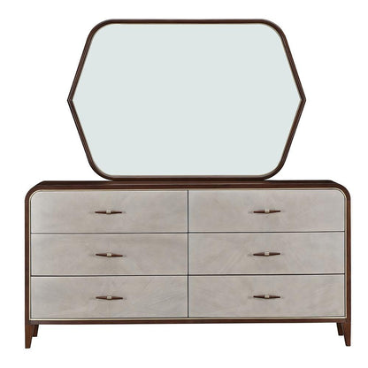 AICO by Michael Amini - Houston Dresser with Mirror - Walnut - 9095050SA-260-416 veiw 2