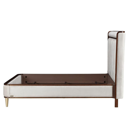 AICO by Michael Amini - Houston Eastern King Channel Tufted Panel Bed - Porcini/Walnut - 9095000EK3-416 veiw 6