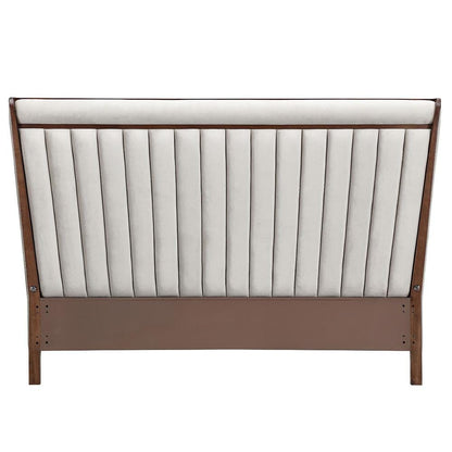 AICO by Michael Amini - Houston Eastern King Channel Tufted Panel Bed - Porcini/Walnut - 9095000EK3-416 veiw 7