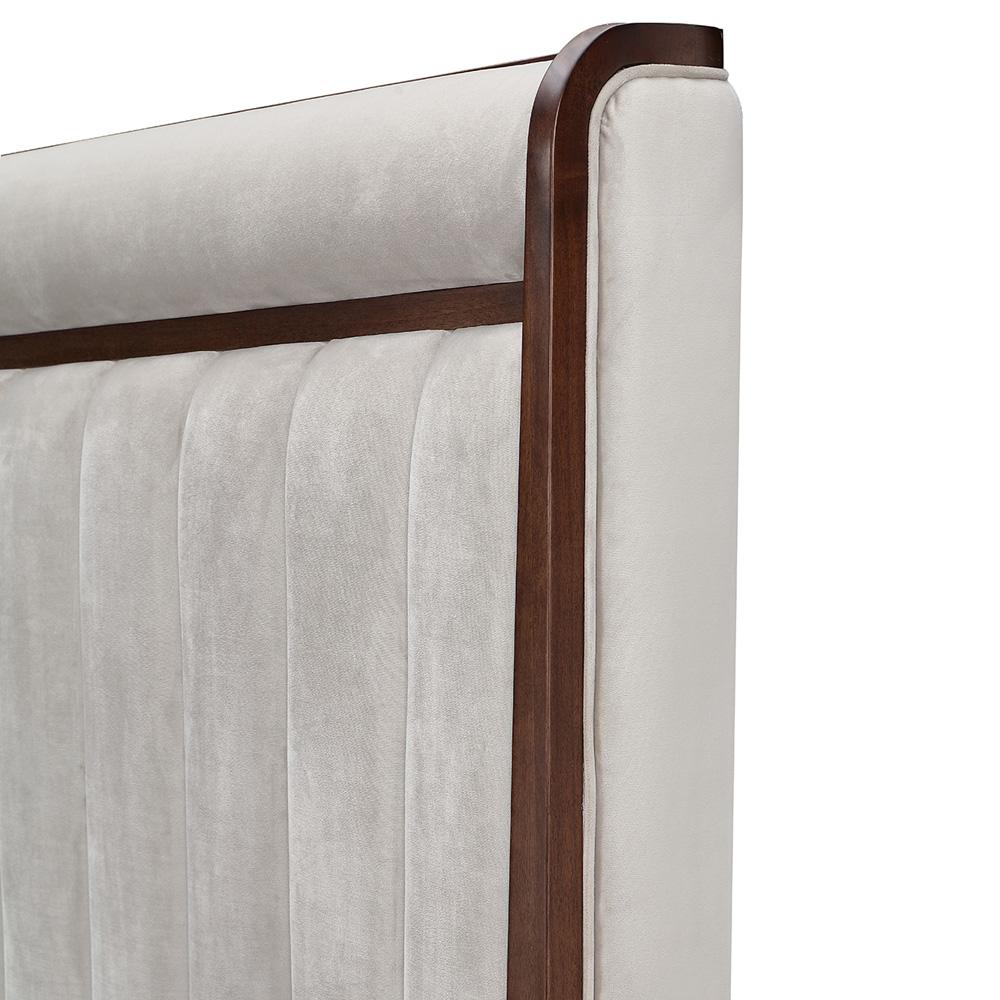 AICO by Michael Amini - Houston Eastern King Channel Tufted Panel Bed - Porcini/Walnut - 9095000EK3-416 veiw 8