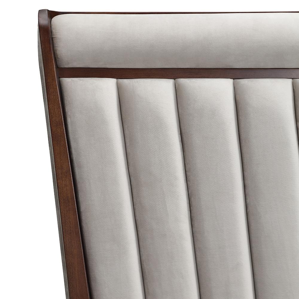 AICO by Michael Amini - Houston Eastern King Channel Tufted Panel Bed - Porcini/Walnut - 9095000EK3-416 veiw 9