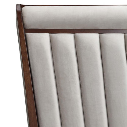 AICO by Michael Amini - Houston Eastern King Channel Tufted Panel Bed - Porcini/Walnut - 9095000EK3-416 veiw 9