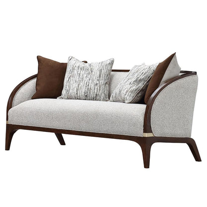 AICO by Michael Amini - Houston Loveseat - Pebble/Walnut - 9095825-PBL-416 veiw 1
