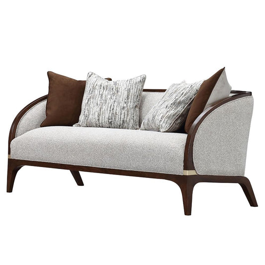 AICO by Michael Amini - Houston Loveseat - Pebble/Walnut - 9095825-PBL-416 veiw 1