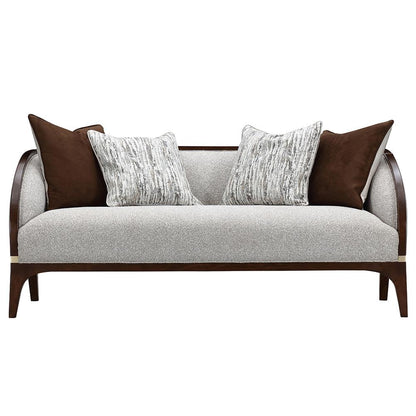 AICO by Michael Amini - Houston Loveseat - Pebble/Walnut - 9095825-PBL-416 veiw 2