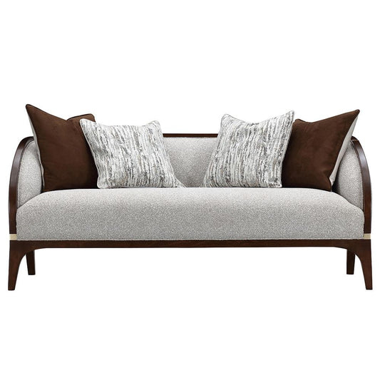 AICO by Michael Amini - Houston Loveseat - Pebble/Walnut - 9095825-PBL-416 veiw 2