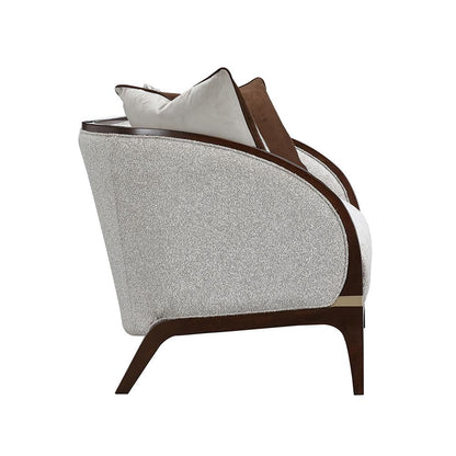 AICO by Michael Amini - Houston Loveseat - Pebble/Walnut - 9095825-PBL-416 veiw 5