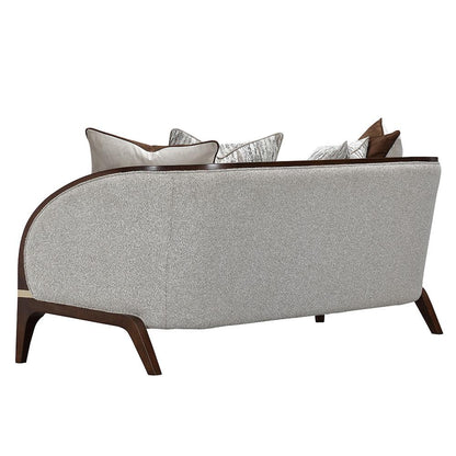 AICO by Michael Amini - Houston Loveseat - Pebble/Walnut - 9095825-PBL-416 veiw 8