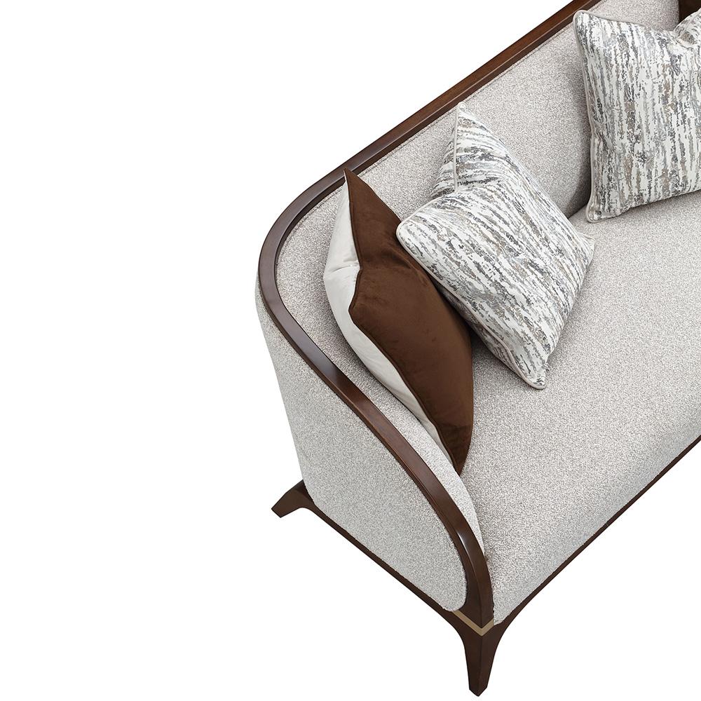 AICO by Michael Amini - Houston Loveseat - Pebble/Walnut - 9095825-PBL-416 veiw 10