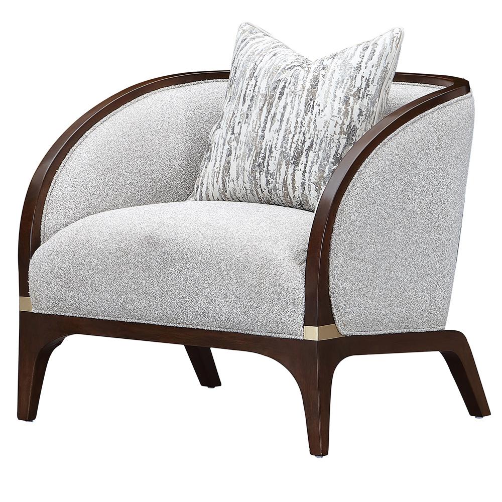 AICO by Michael Amini - Houston Matching Chair - Pebble/Walnut - 9095835-PBL-416 veiw 1