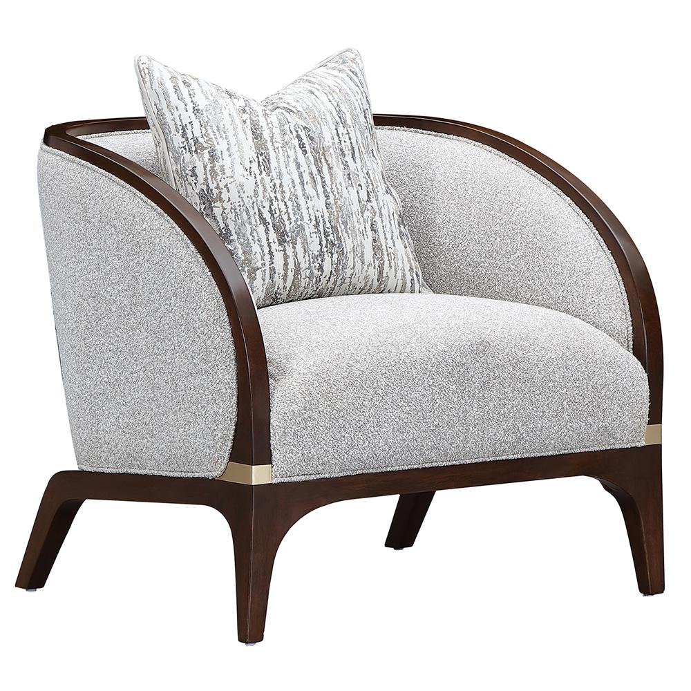 AICO by Michael Amini - Houston Matching Chair - Pebble/Walnut - 9095835-PBL-416 veiw 2