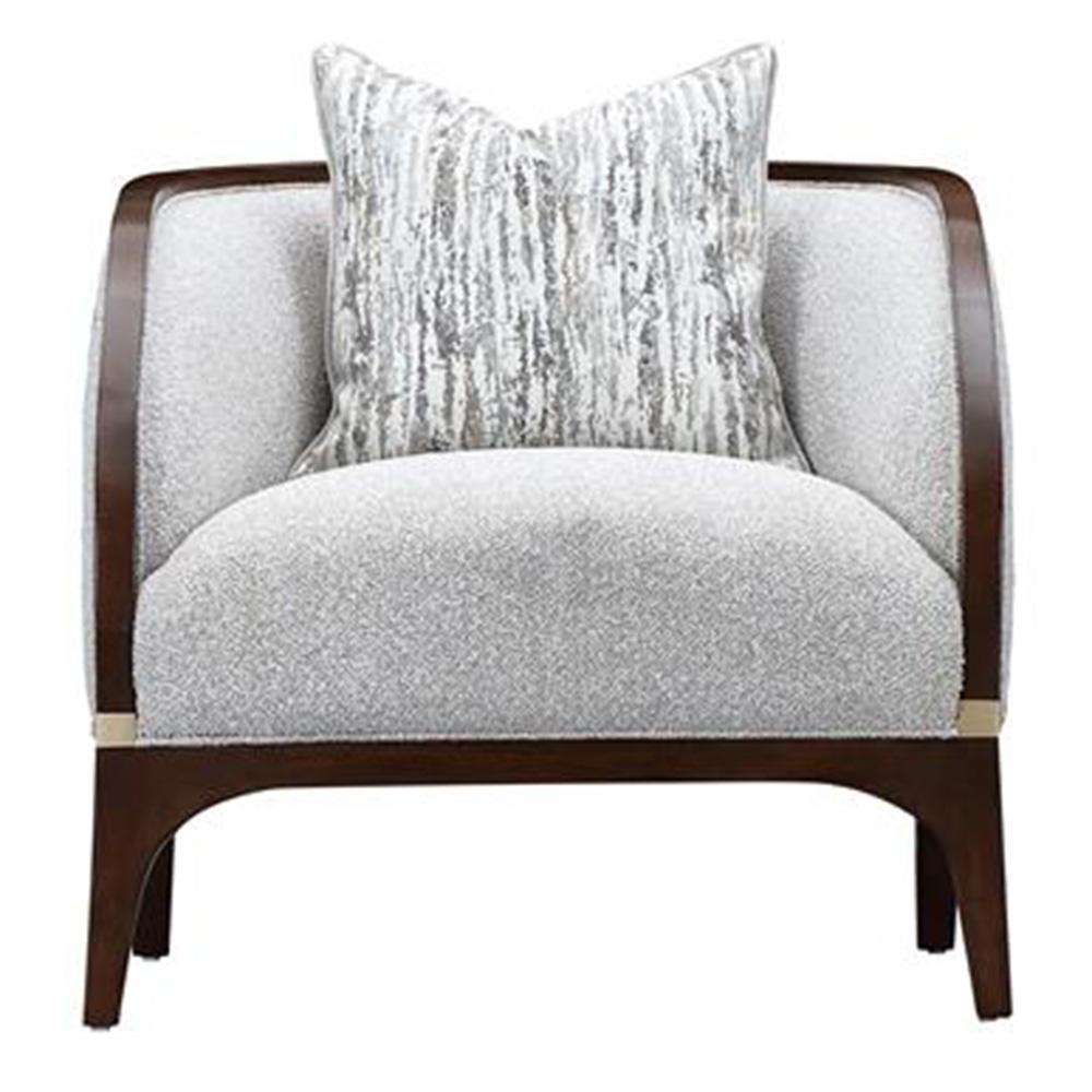 AICO by Michael Amini - Houston Matching Chair - Pebble/Walnut - 9095835-PBL-416 veiw 3